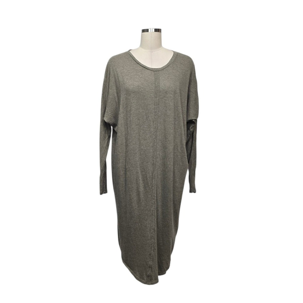 Billy Reid Olive Green Cotton Cashmere Blend Oversized Midi Dress XS/S USA Made